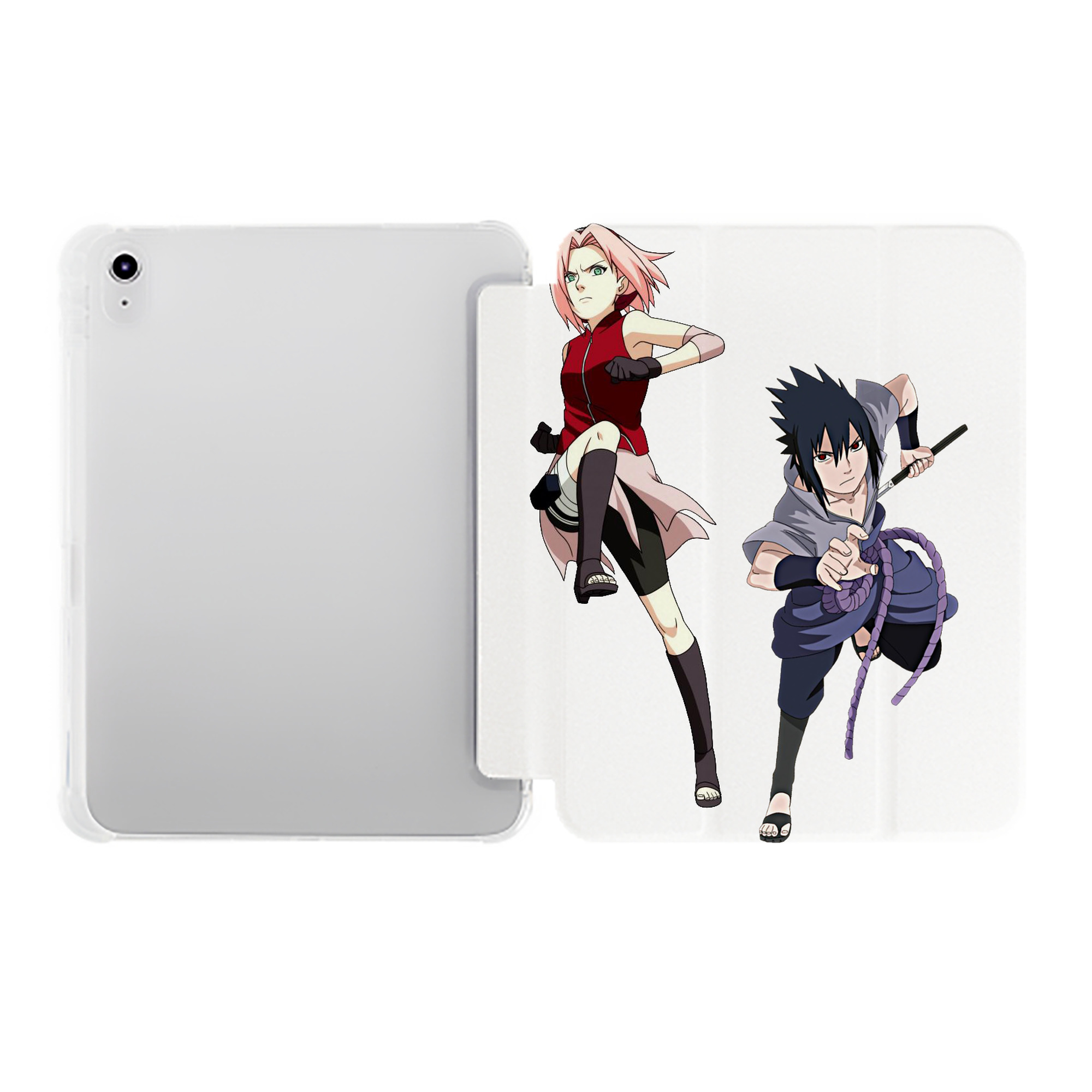 （画像用） NARUTO -ナルト- 春野サクラ Haruno Sakura IPad ケース ペン収納付き 三つ折りスタンド PUレザー×シリコン 対応機種9.5/10.5/10.9インチ